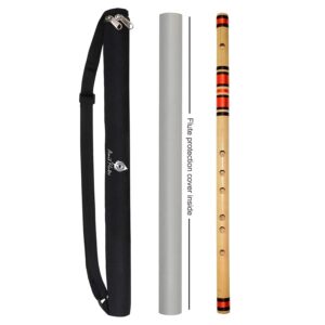 C Sharp Medium Handcrafted Bamboo Indian Classical Bansuri for Right Hand