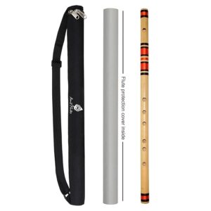 E Base Natural Handcrafted Bamboo Indian Classical Bansuri for Right Hand